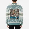 Newport Smoking Cat Ugly Christmas Sweater 2
