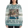 Newport Smoking Cat Ugly Christmas Sweater 3
