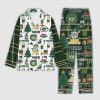 Packers Merry Christmas Plaid Button Pajama Set 2