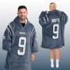 Patriots 2025 Rivalries Kayshon Boutte 9 Unisex Blanket Hoodie