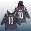Patriots Drake Maye 10 Signature Unisex Blanket Hoodie