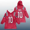 Patriots Drake Maye 10 Signature Unisex Blanket Hoodie 3
