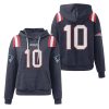 Patriots Drake Maye 10 Waffle Hoodie