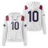 Patriots Drake Maye 10 Waffle Hoodie 2