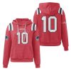 Patriots Drake Maye 10 Waffle Hoodie 3