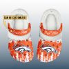 Personalized Broncos Winter Christmas Fleece Crocs