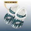 Personalized Eagles Winter Christmas Fleece Crocs 2