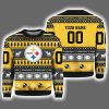 Personalized Steelers Football 2025 Ugly Christmas Sweater