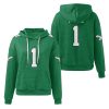 Philadelphia Jalen Jurts 1 Football Waffle Hoodie