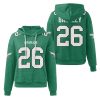 Philadelphia Saquon Barkley 26 Football Waffle Hoodie