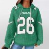 Philadelphia Saquon Barkley 26 Football Waffle Hoodie 2