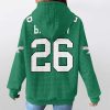 Philadelphia Saquon Barkley 26 Football Waffle Hoodie 3