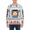 Pink Drowsy Cat Meme Diphenhydramine Ugly Christmas Sweater