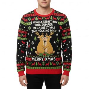 Deer Whispering To Each Other Ugly Christmas Sweater