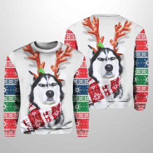 Husky Dog Ugly Christmas Sweater