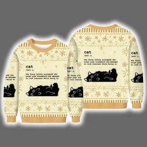 Definition Of Cat Funny Ugly Christmas Sweater