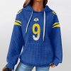 Rams Matthew Stafford 9 Waffle Hoodie 2