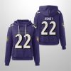 Ravens Derrick Henry 22 Waffle Hoodie