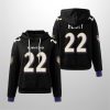 Ravens Derrick Henry 22 Waffle Hoodie 3