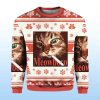Red Meowlboro Smoking Cat Christmas Ugly Sweater 2