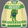 Resist Portland Frog Funny Ugly Christmas Sweater 2