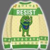 Resist Portland Frog Funny Ugly Christmas Sweater 3