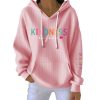 Retro Kindness Is Free Print Pit Striped Hoodie 2