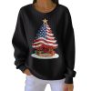 Retro Patriotic Christmas US 250 Years 1776 2026 Print Pit Striped Sweatshirt 2