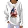 Retro Patriotic Christmas US 250 Years 1776 2026 Print Pit Striped Sweatshirt 3