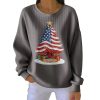 Retro Patriotic Christmas US 250 Years 1776 2026 Print Pit Striped Sweatshirt 4