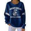 Retro Rest In Peace Marshavn Kneeland 94 Forever A Cowboy Print Pi Striped Sweatshirt