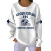 Retro Rest In Peace Marshavn Kneeland 94 Forever A Cowboy Print Pi Striped Sweatshirt 3