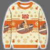 Sad Meow Smoking Cat Ugly Christmas Sweater 2