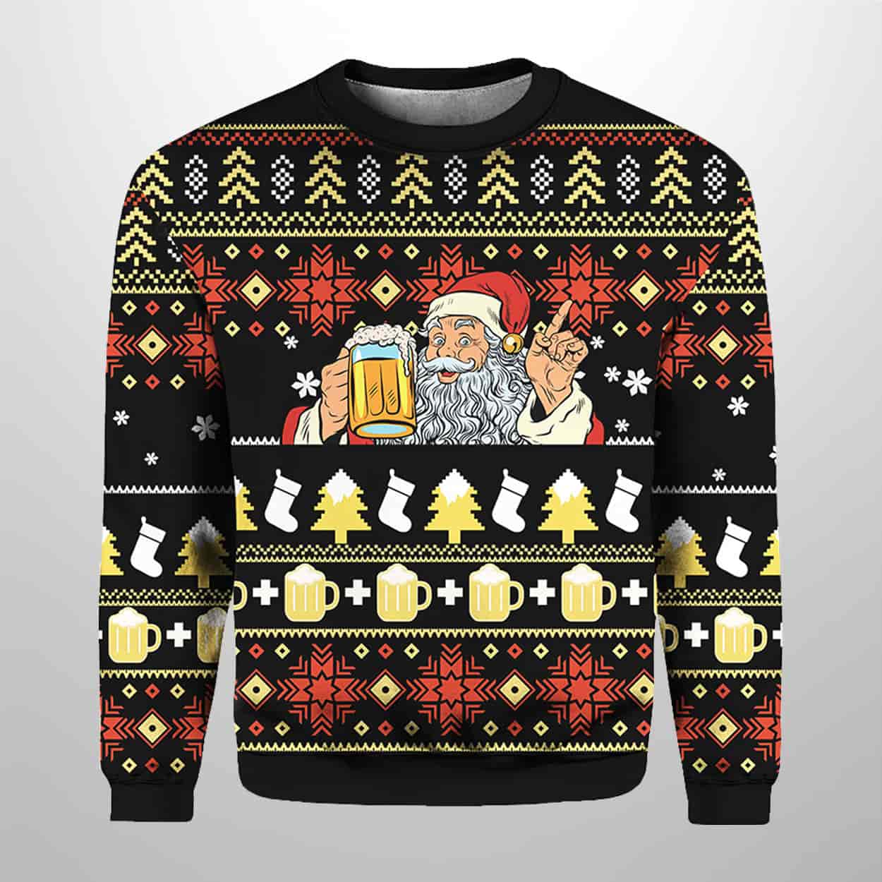 Santa Beer Christmas Ugly Christmas Sweater 2 Santa Beer Christmas Ugly Christmas Sweater 2