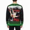 Santa Working It At The Pole Ugly Christmas Sweater 2