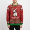 Say It or Die Rabbit Ugly Christmas Sweater