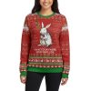 Say It or Die Rabbit Ugly Christmas Sweater 3