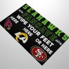 Seahawks Fancave Wipe Your Feet Here Here Or Here Arizona Rams 49ers Doormat 3