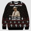 Smokey And The Bandit Merry Christmas To All You Sumbtches Ugly Christmas Sweater 2