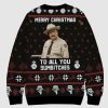 Smokey And The Bandit Merry Christmas To All You Sumbtches Ugly Christmas Sweater 3