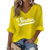 Steelers 1933 Football Waffle Long Sleeve Shirt 3