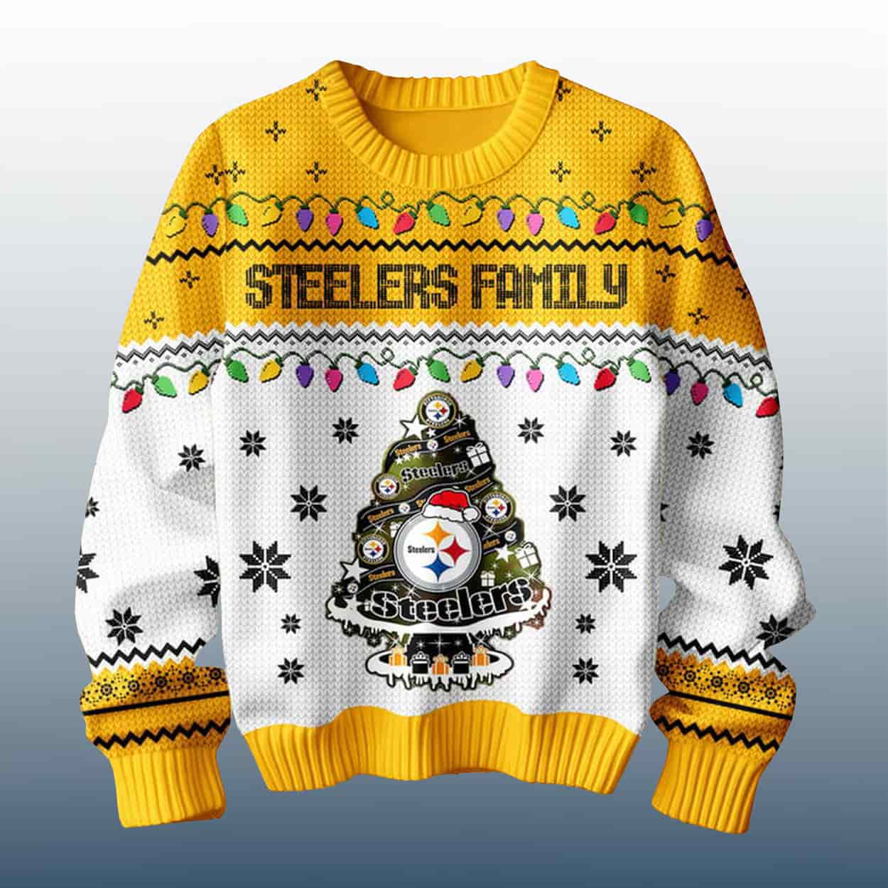 Steelers Family Have A Merry Christmas 2025 Ugly Sweater 2 Steelers Family Have A Merry Christmas 2025 Ugly Sweater 2