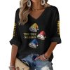 Steelers Here We Go Tis The Season Print Waffle Long Sleeve Shirt
