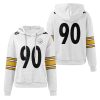 Steelers TJ Watt 90 Waffle Hoodie 2