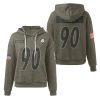 Steelers Veterans Day TJ Watt 90 Waffle Hoodie