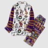Vikings Merry Christmas Plaid Button Pajama Set 4 Vikings Merry Christmas Plaid Button Pajama Set
