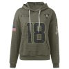 Vikings Veterans Day Justin Jefferson 18 Waffle Hoodie 2