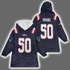 Vrabel 50 New England Football Unisex Blanket Hoodie