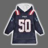 Vrabel 50 New England Football Unisex Blanket Hoodie 2