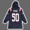 Vrabel 50 New England Football Unisex Blanket Hoodie 3